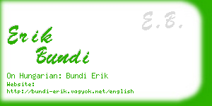 erik bundi business card